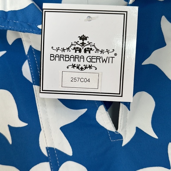 NWT Barbara Gerwit Federal Blue & White Dress Size Large - Picture 3 of 5